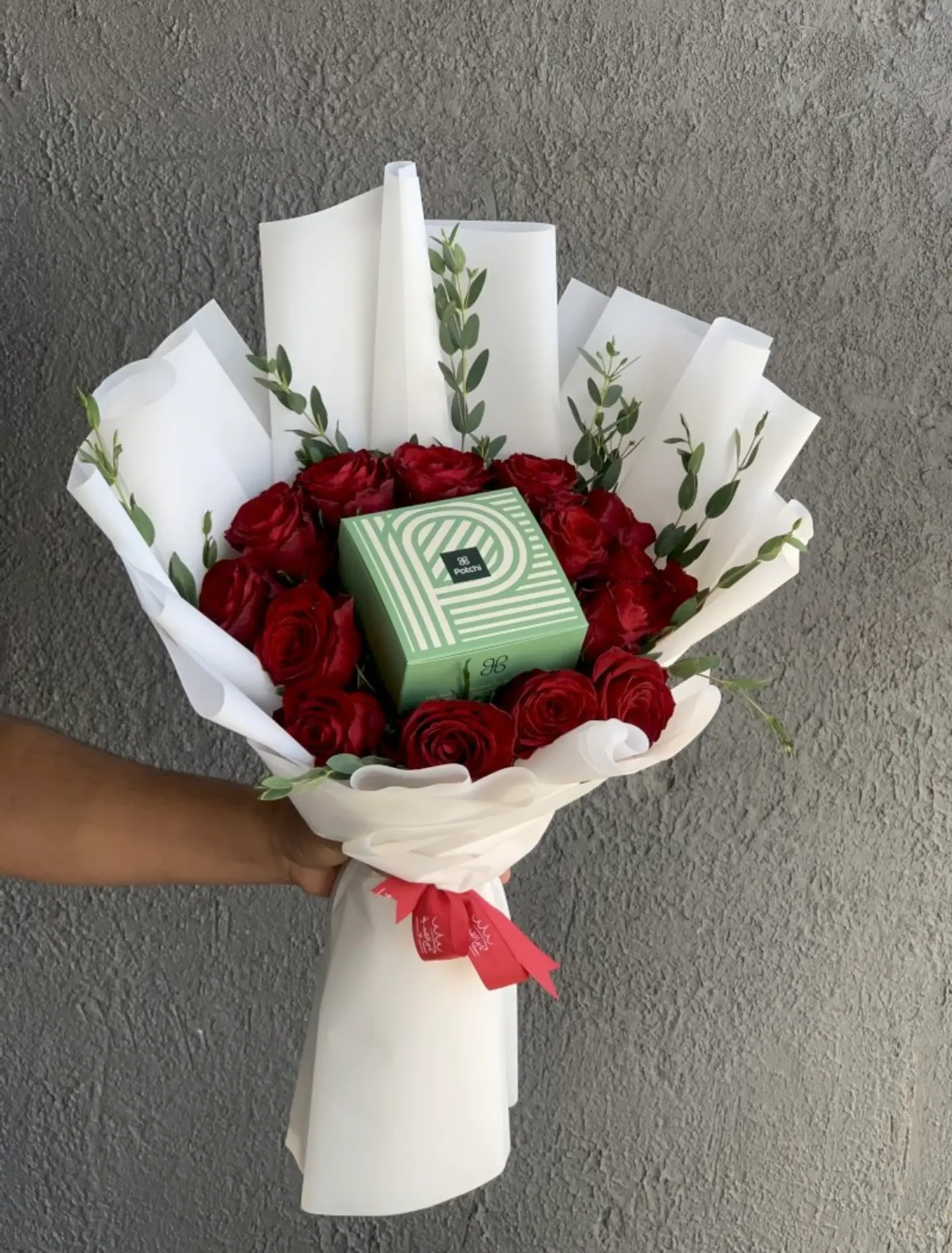 Flower Arrangement With Patchi Chocolate 10