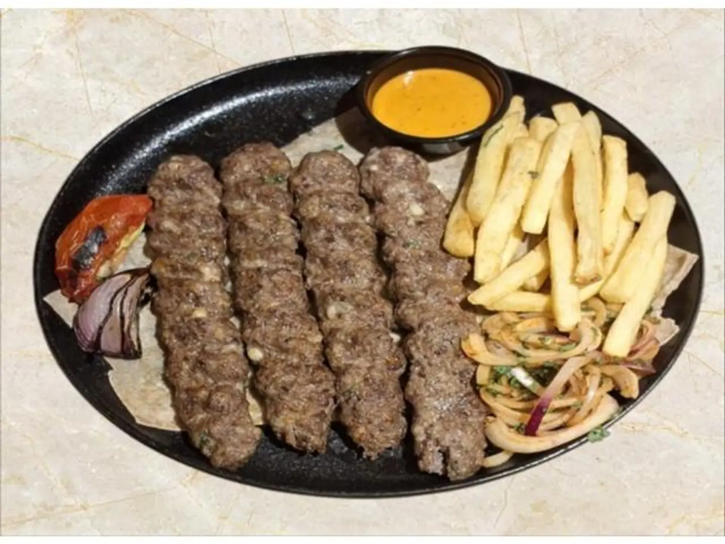Meat Kebab Plate 4 Skewers