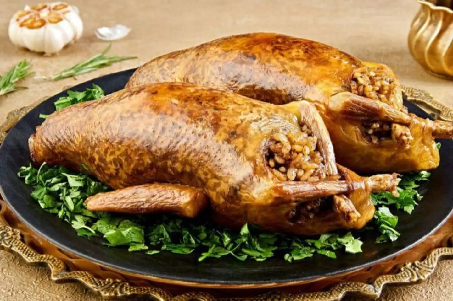 Pigeon Stuffed With Rice
