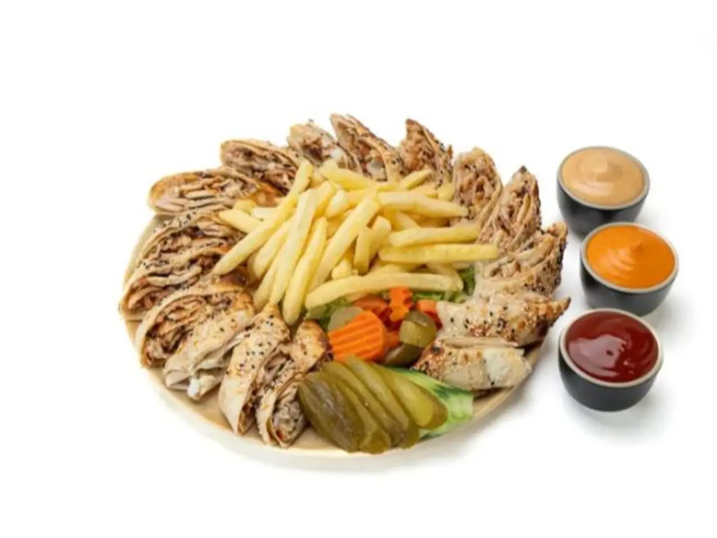 صحن شاورما عربي دبل فرن