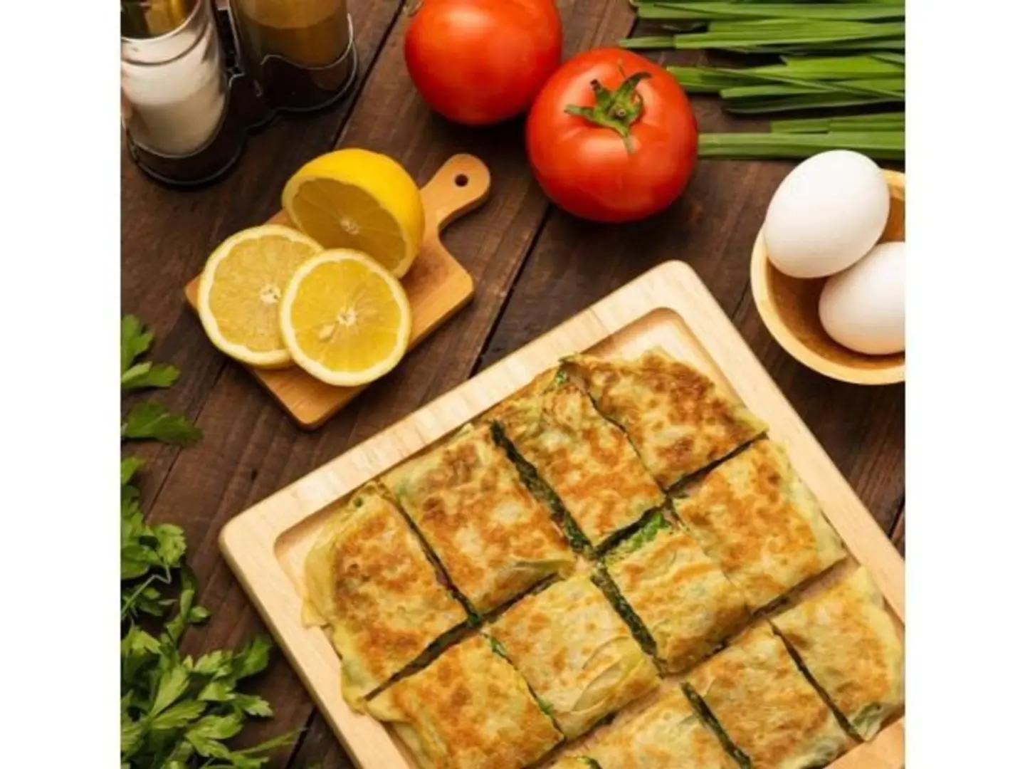 Savory Mutabbak Without Eggs