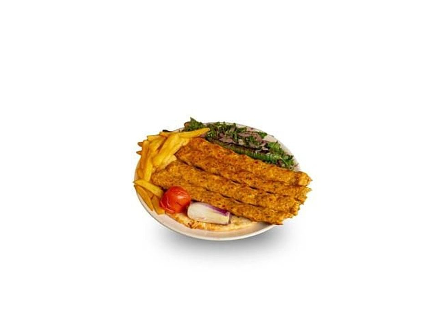 صحن كباب دجاج ٤ اسياخ