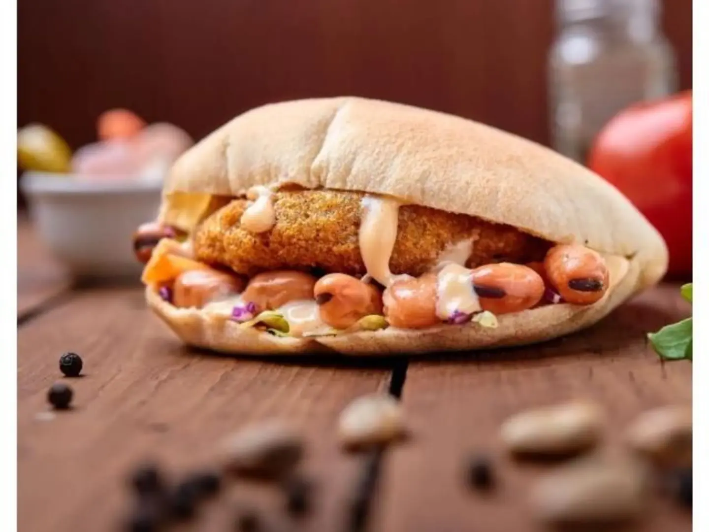 ساندوتش مكس فول و فلافل