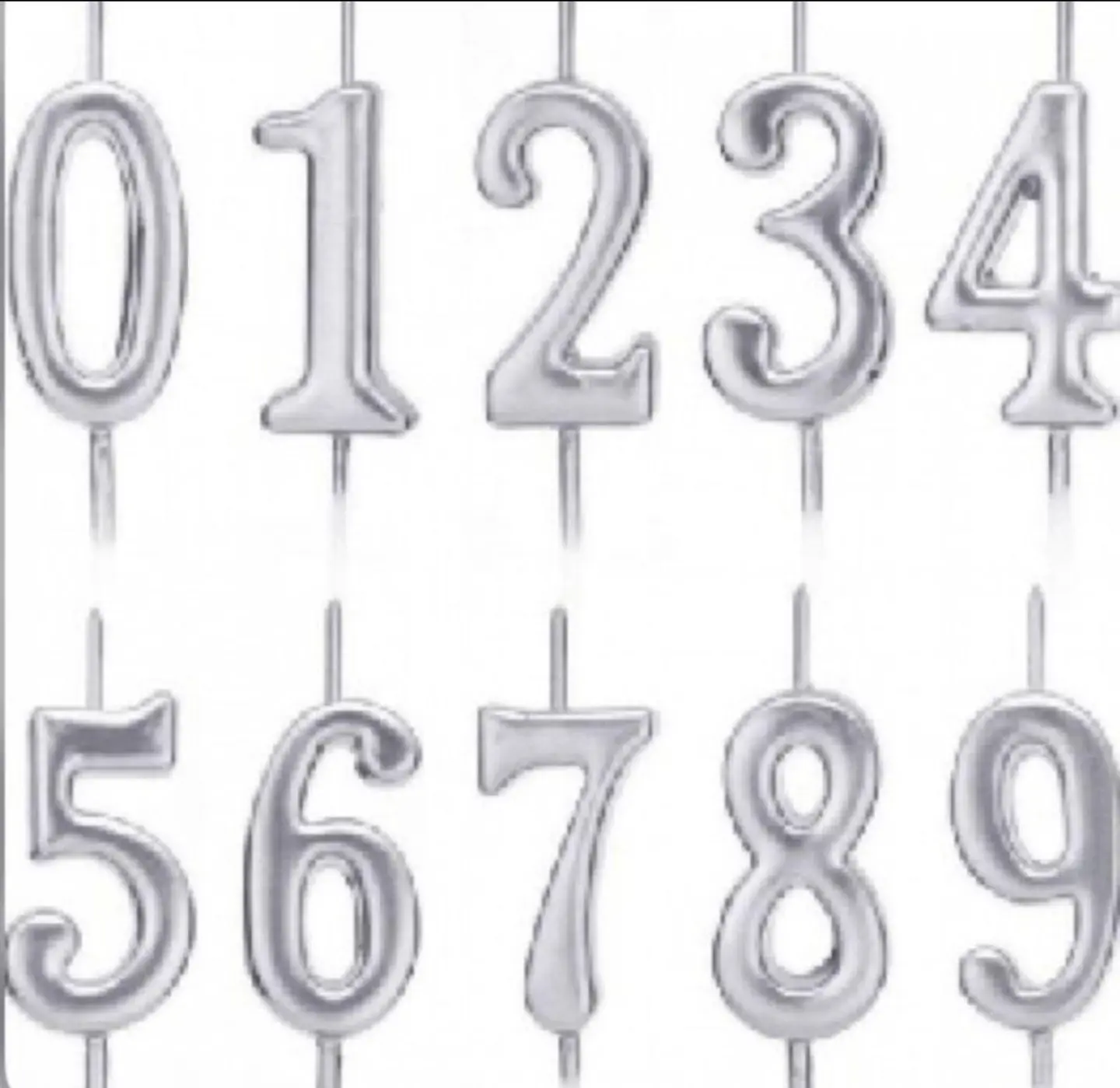 شمع ارقام كل رقم لوحده