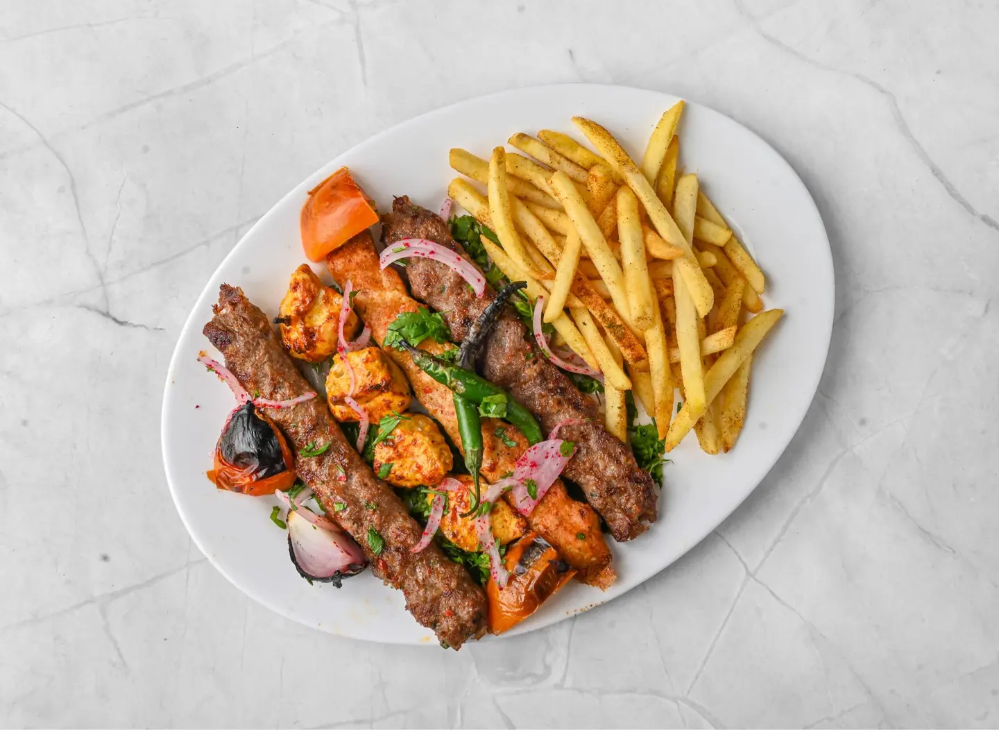 Mixed Beef And Chicken 4 Skewers