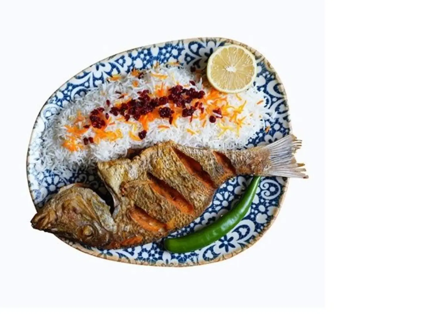 وجبة سمك شيري مع الأرز