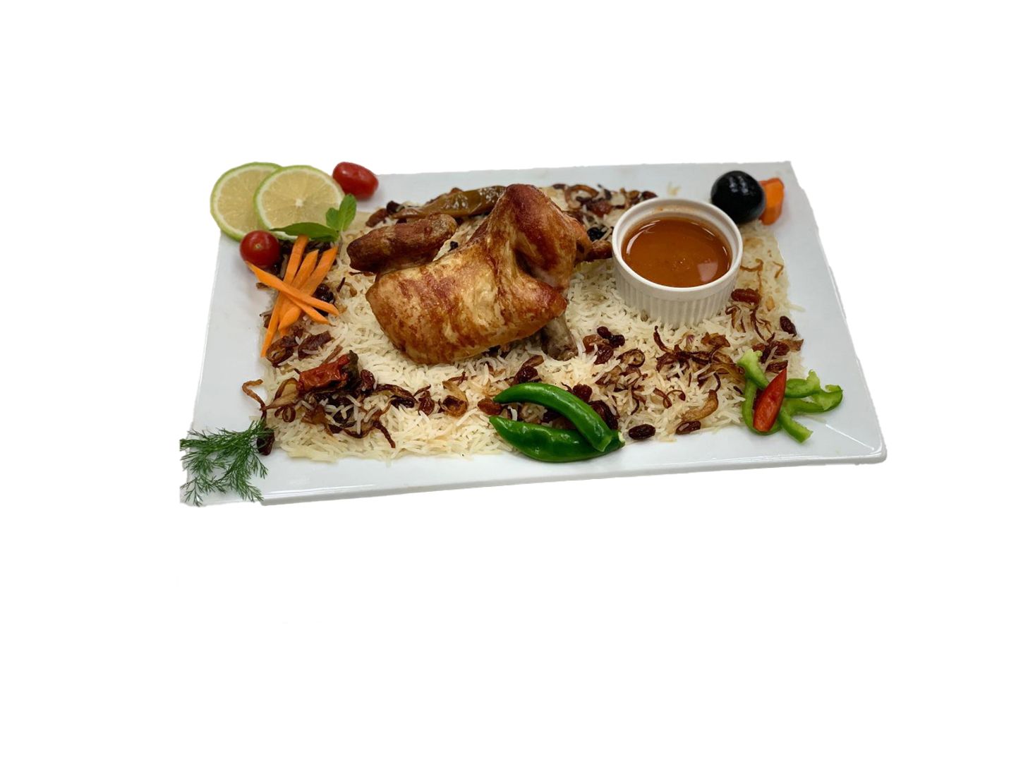 Half Grilled Chicken With Peshawari Rice
