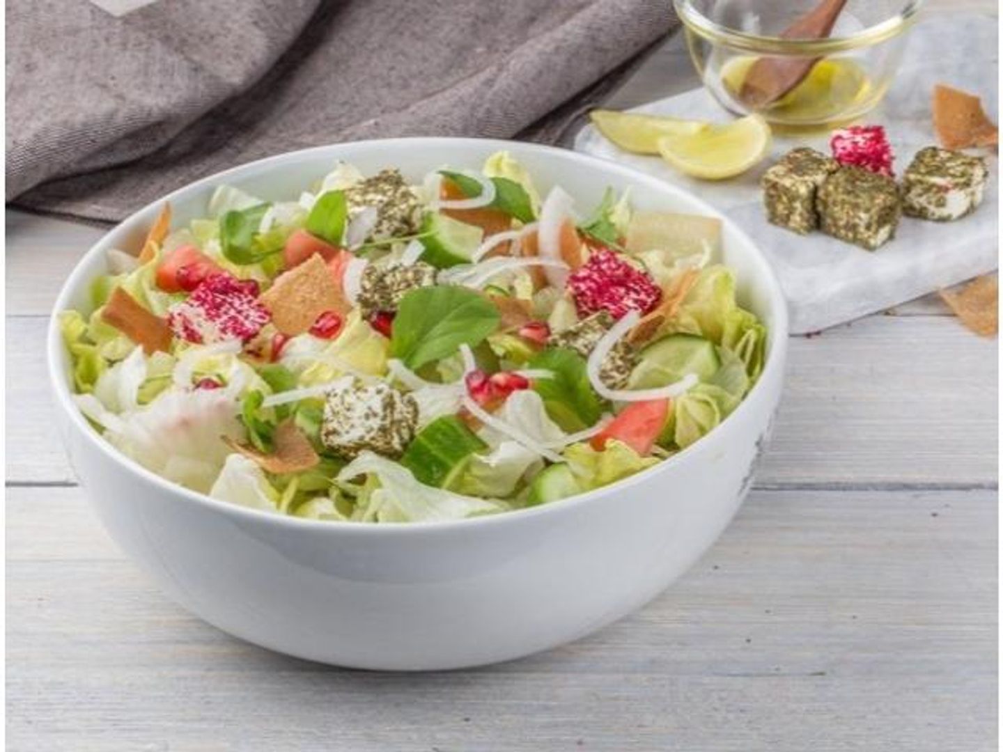 Large Plate Of Cheese Salad