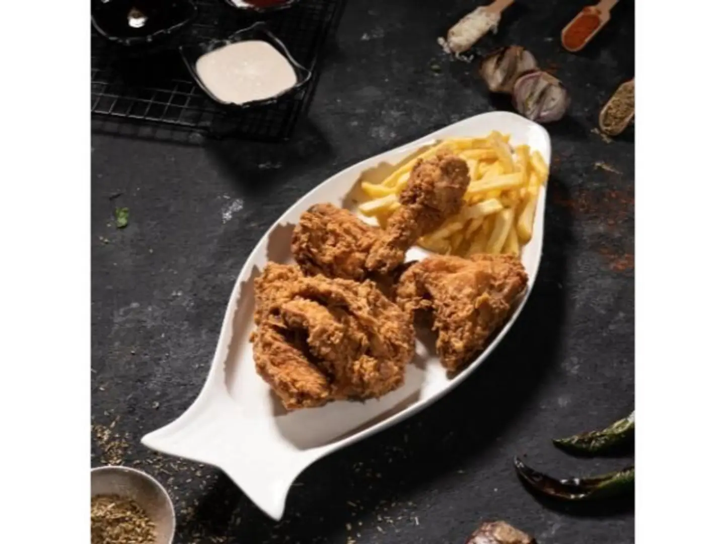 بروستد مع بهارات كايفة