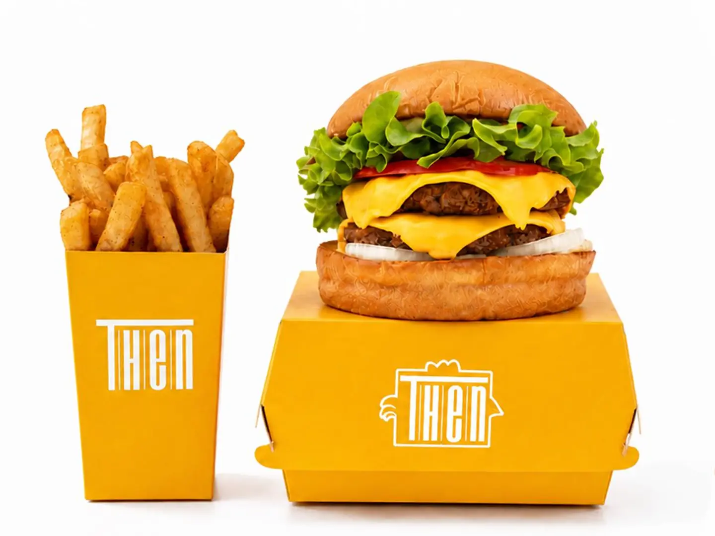 Smash Beef Burger With Fries
