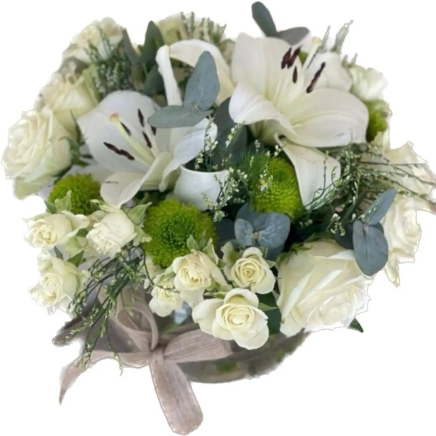 White Flower Vase F1