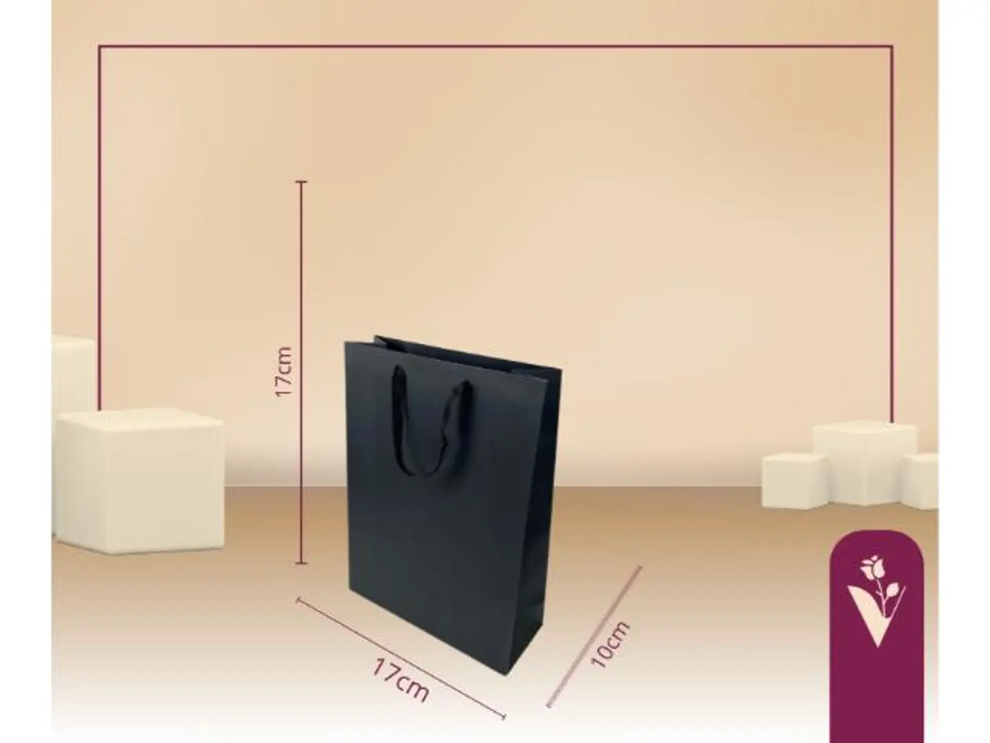 أكياس هدايا مستطيلة صغير أسود