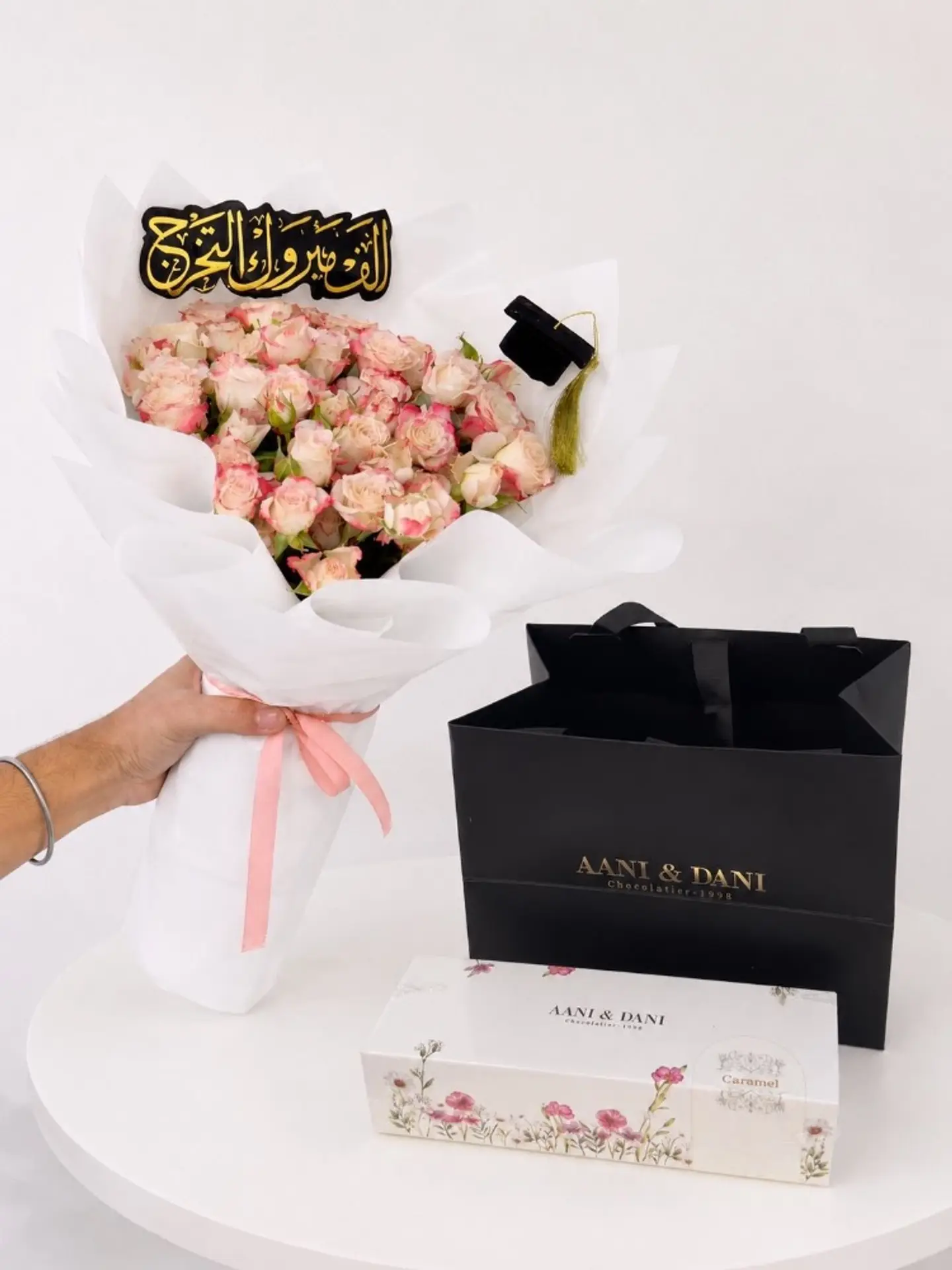 Bouquet Of Natural Roses And Chocolate, I And Danny