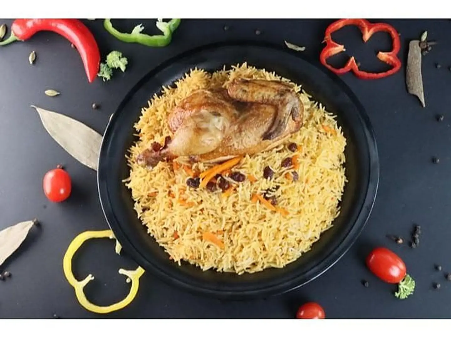 حبة مقلي مع رز بخاري