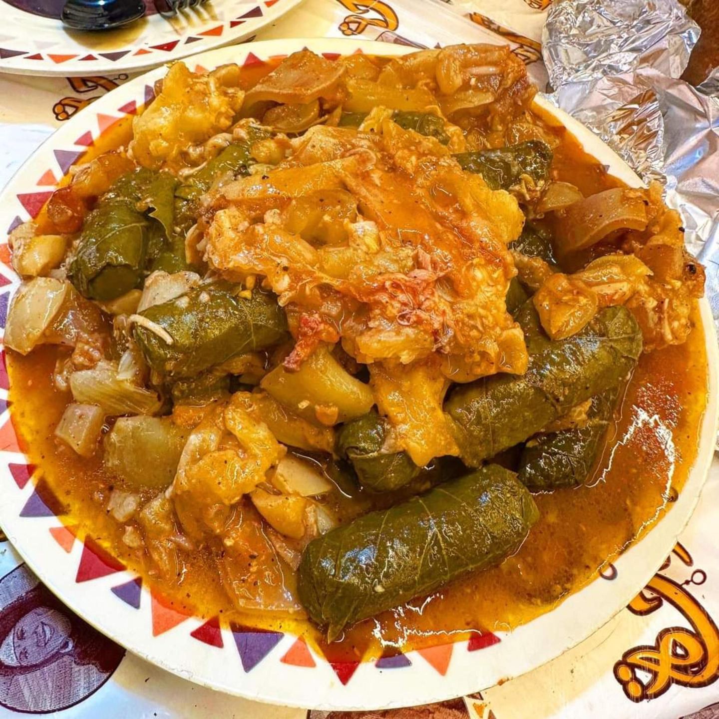 Tagine Kawarie With Grape Leaves