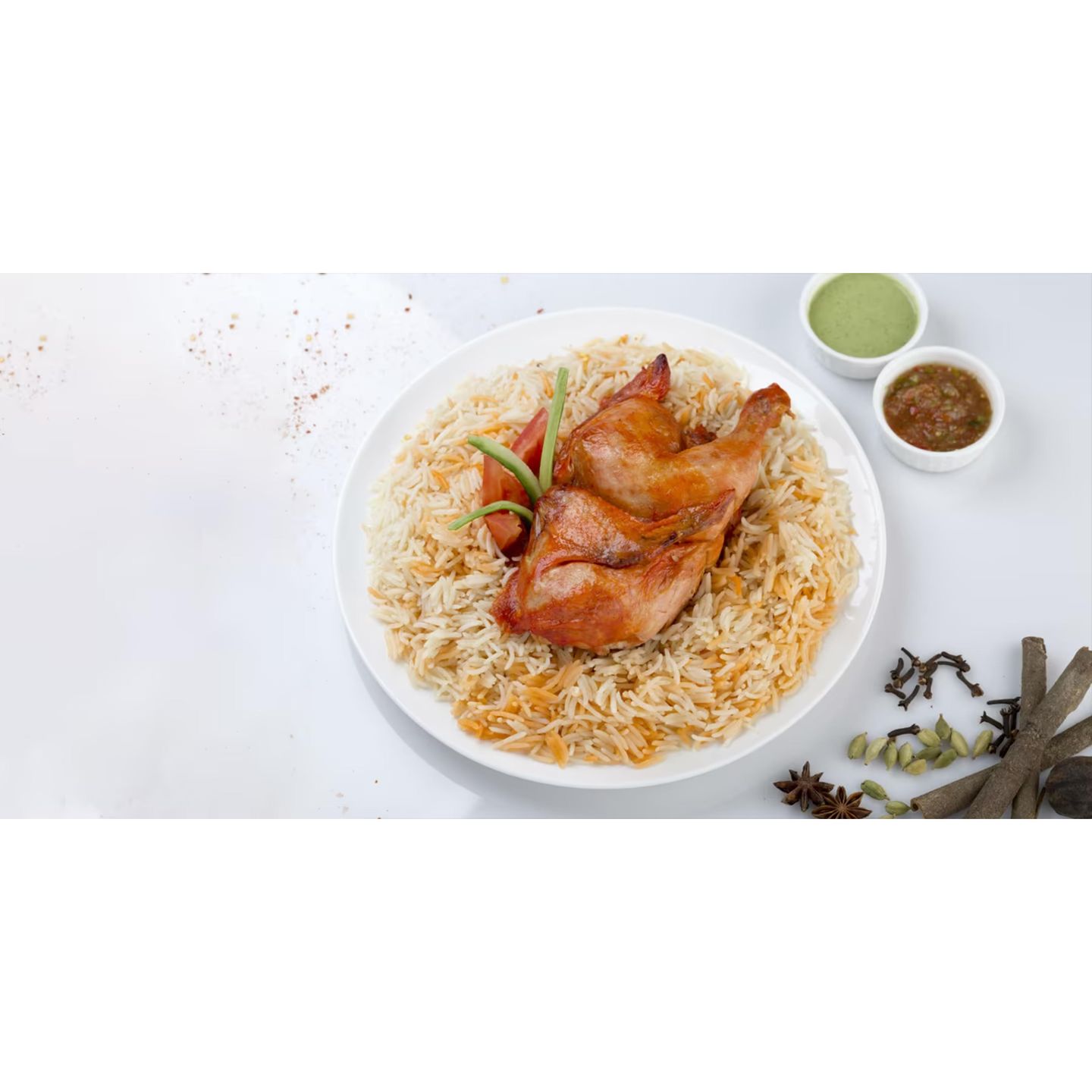 نصف حبة مندي مع الرز