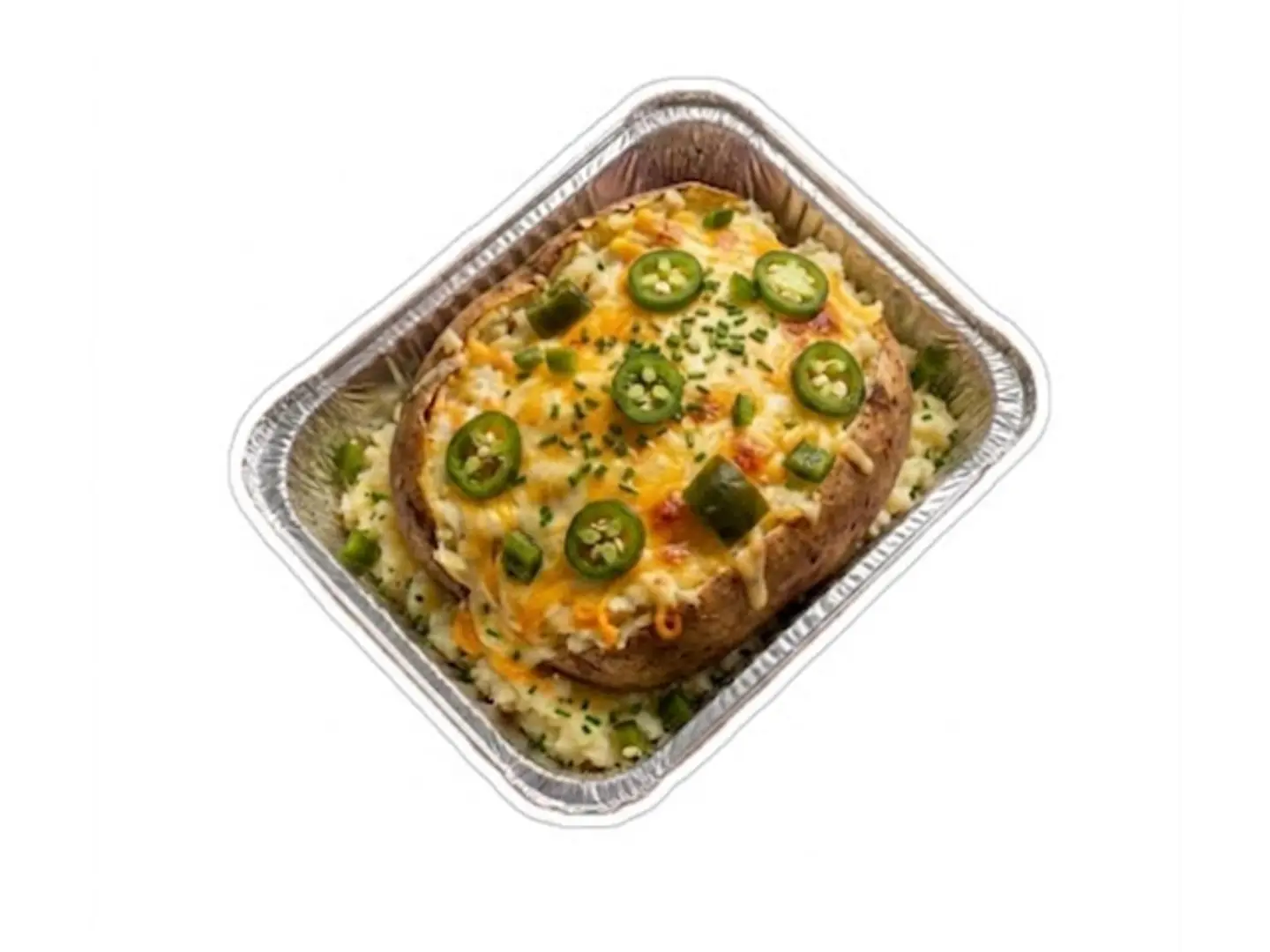 Baked Potato With Cheese With Jalapeño