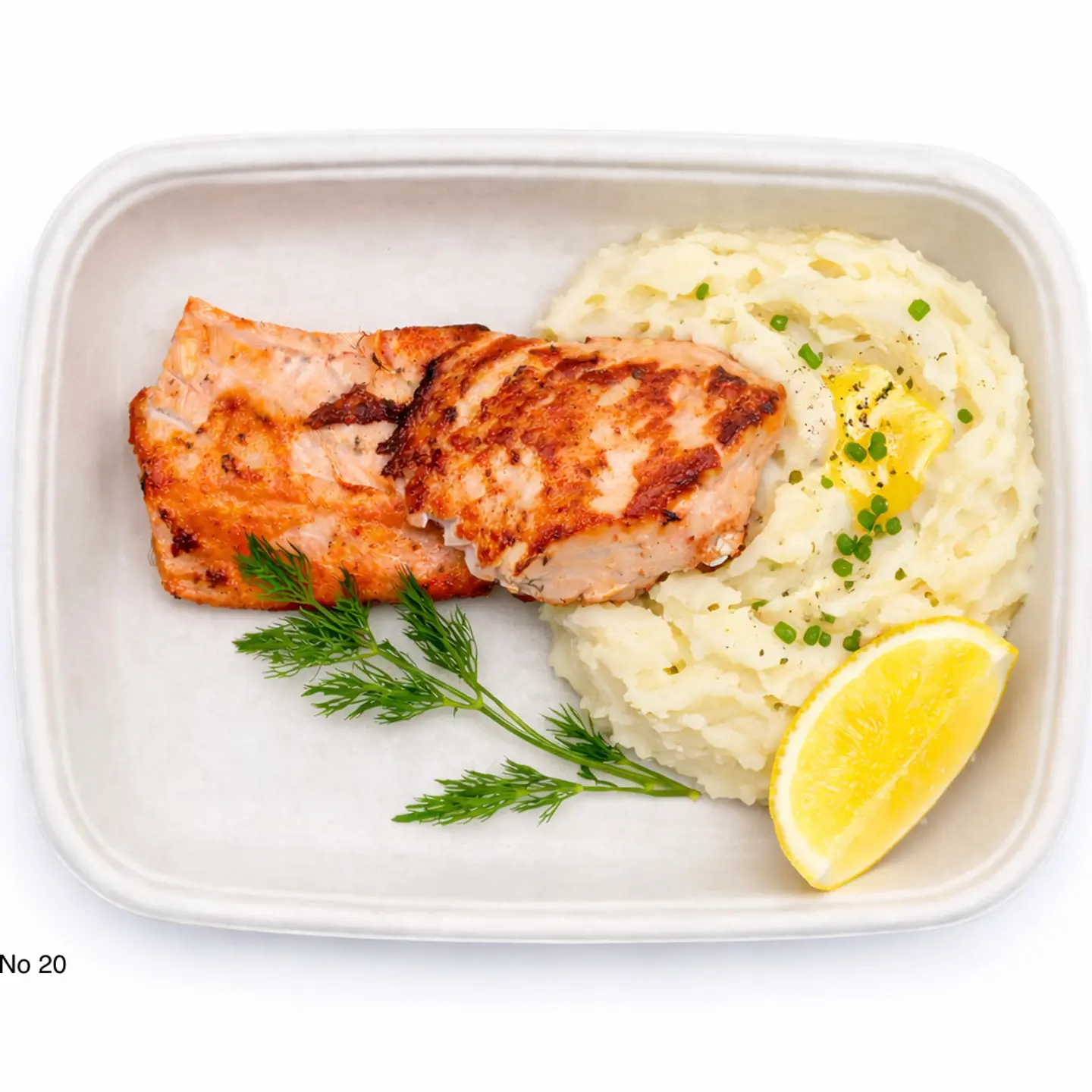 Salmon & Mash Potato (Low Calories)