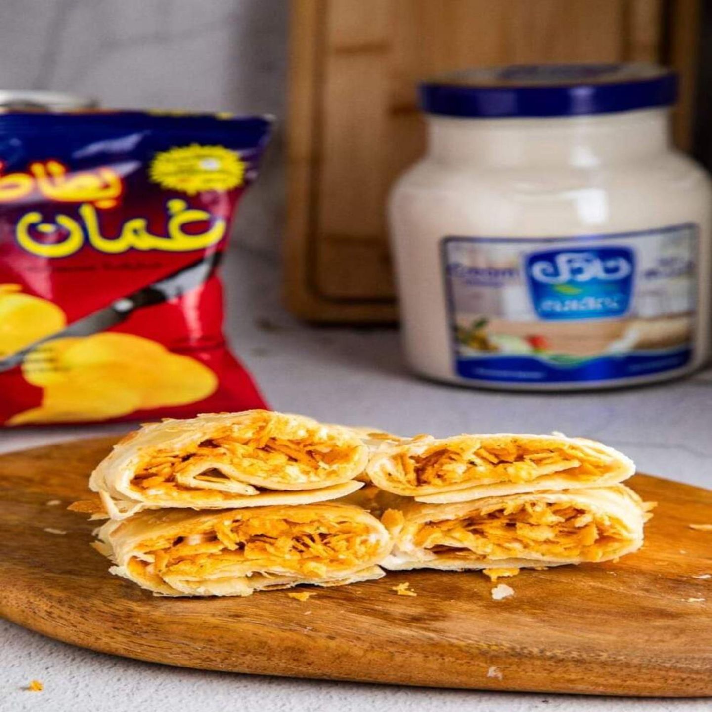 Omani Chips Chapati With Cheese