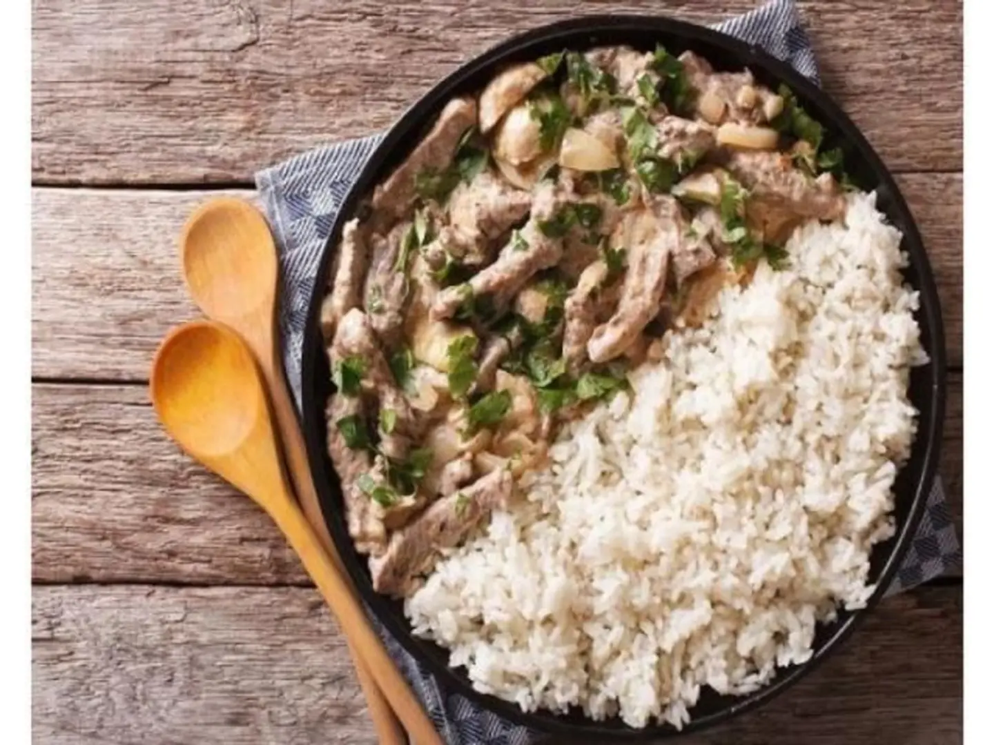 Chicken Stroganoff With Salad