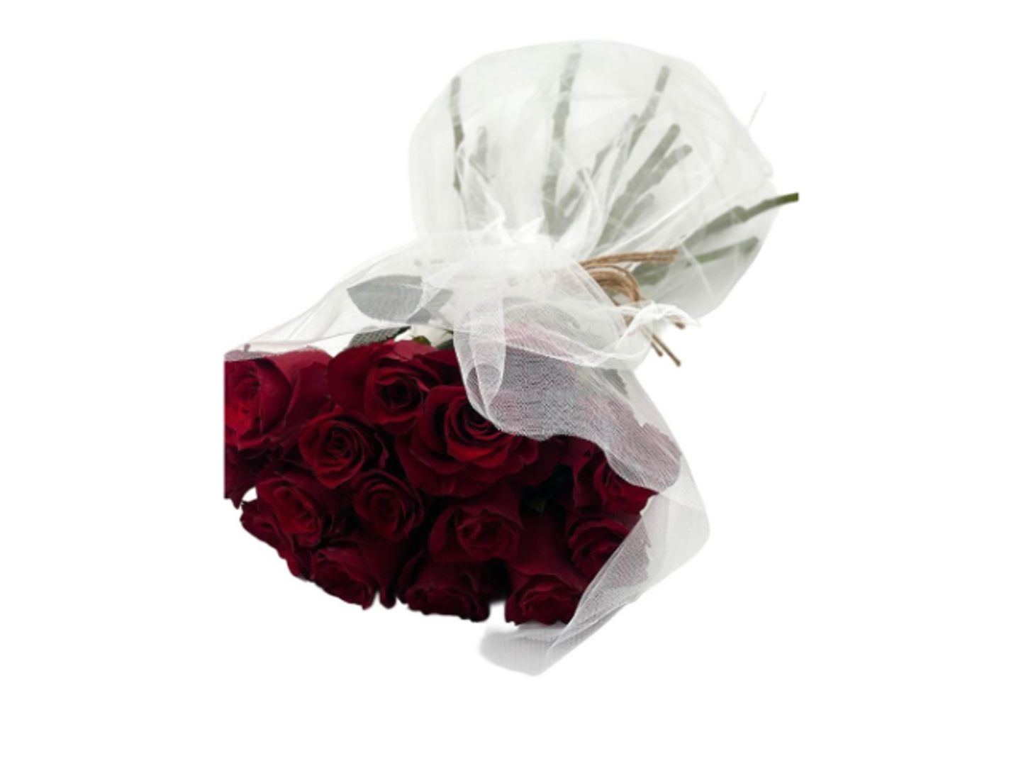 Red Rose With Tulle Bouquet