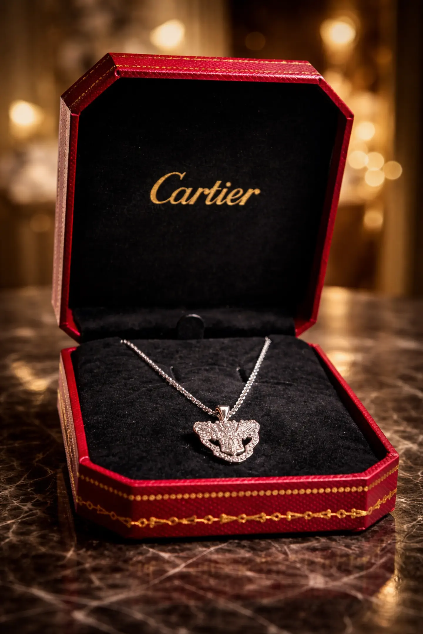 Cartier Diamond Leopard Pendant