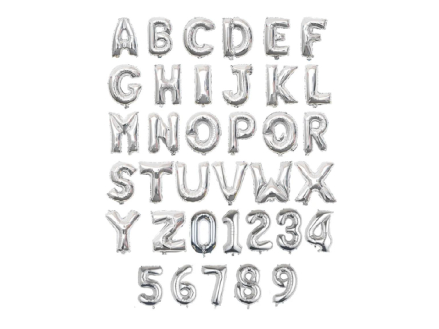 Silver Letter Helium Balloon