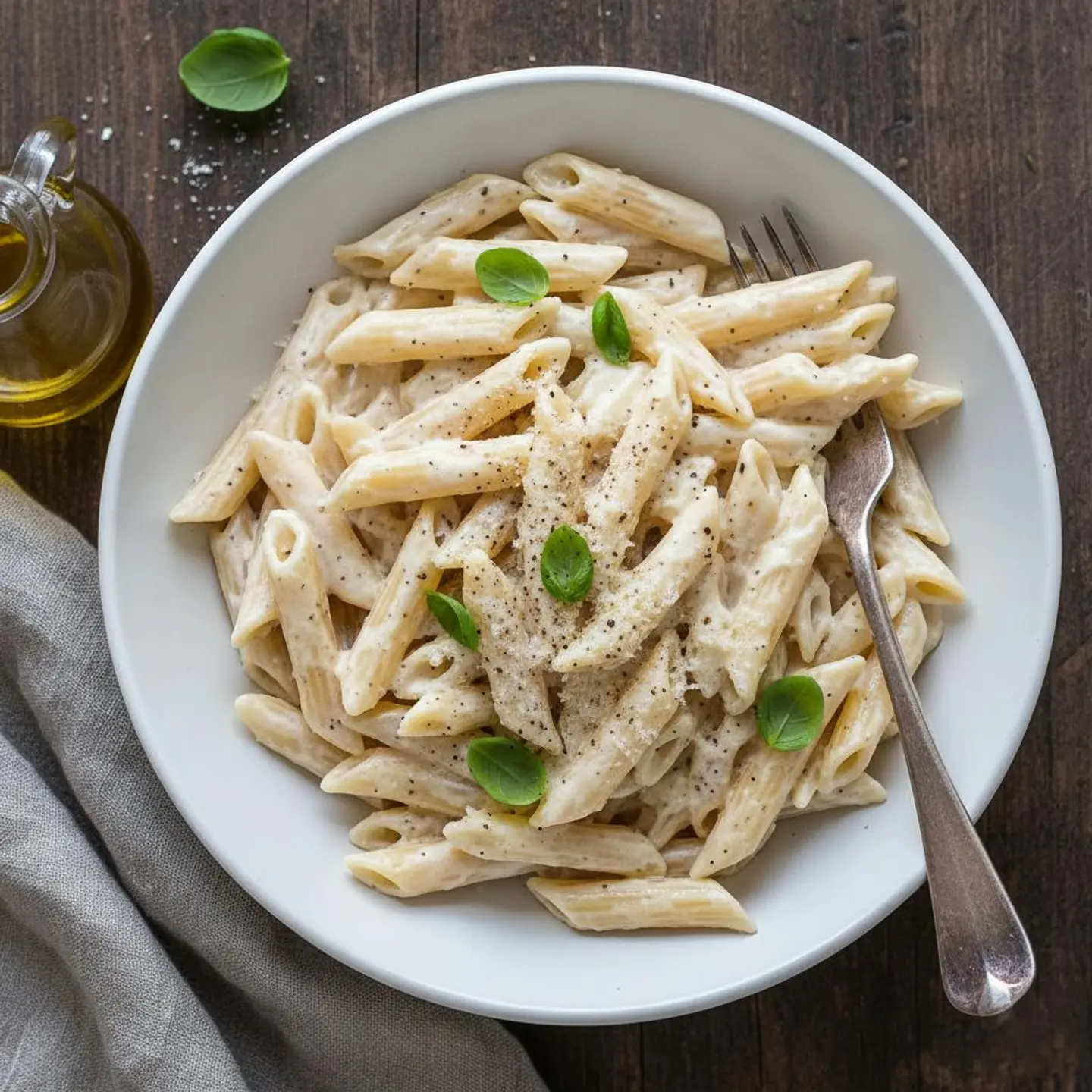 باستا وايت صوص بالدجاج