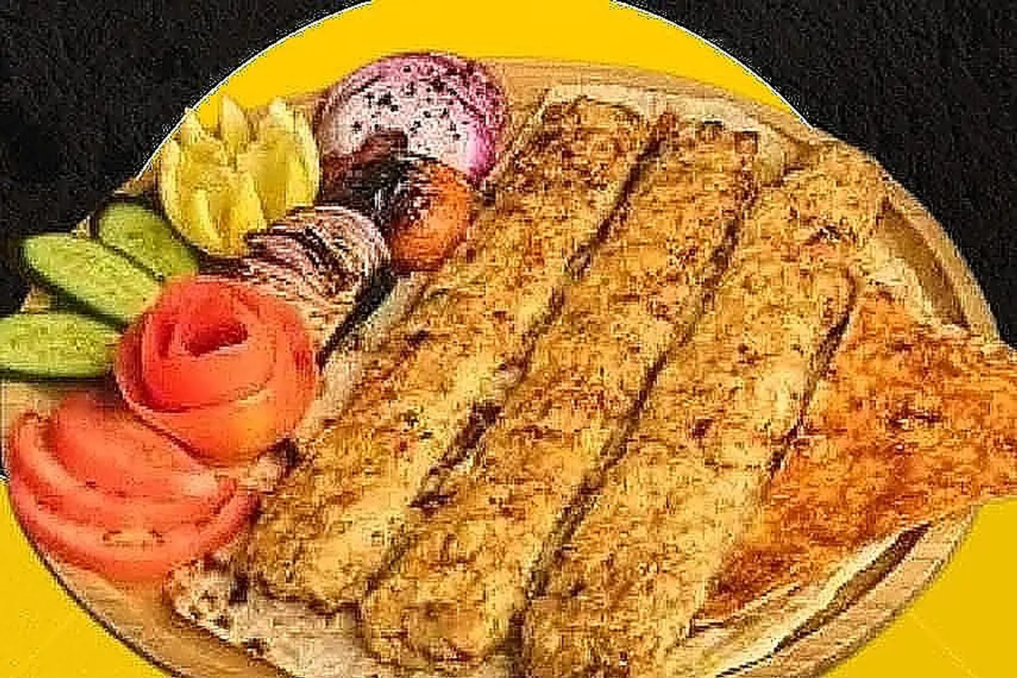 Iraqi Chicken Kebab Plate