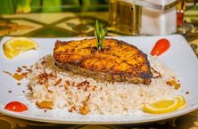سمك الكنعد مع أرز