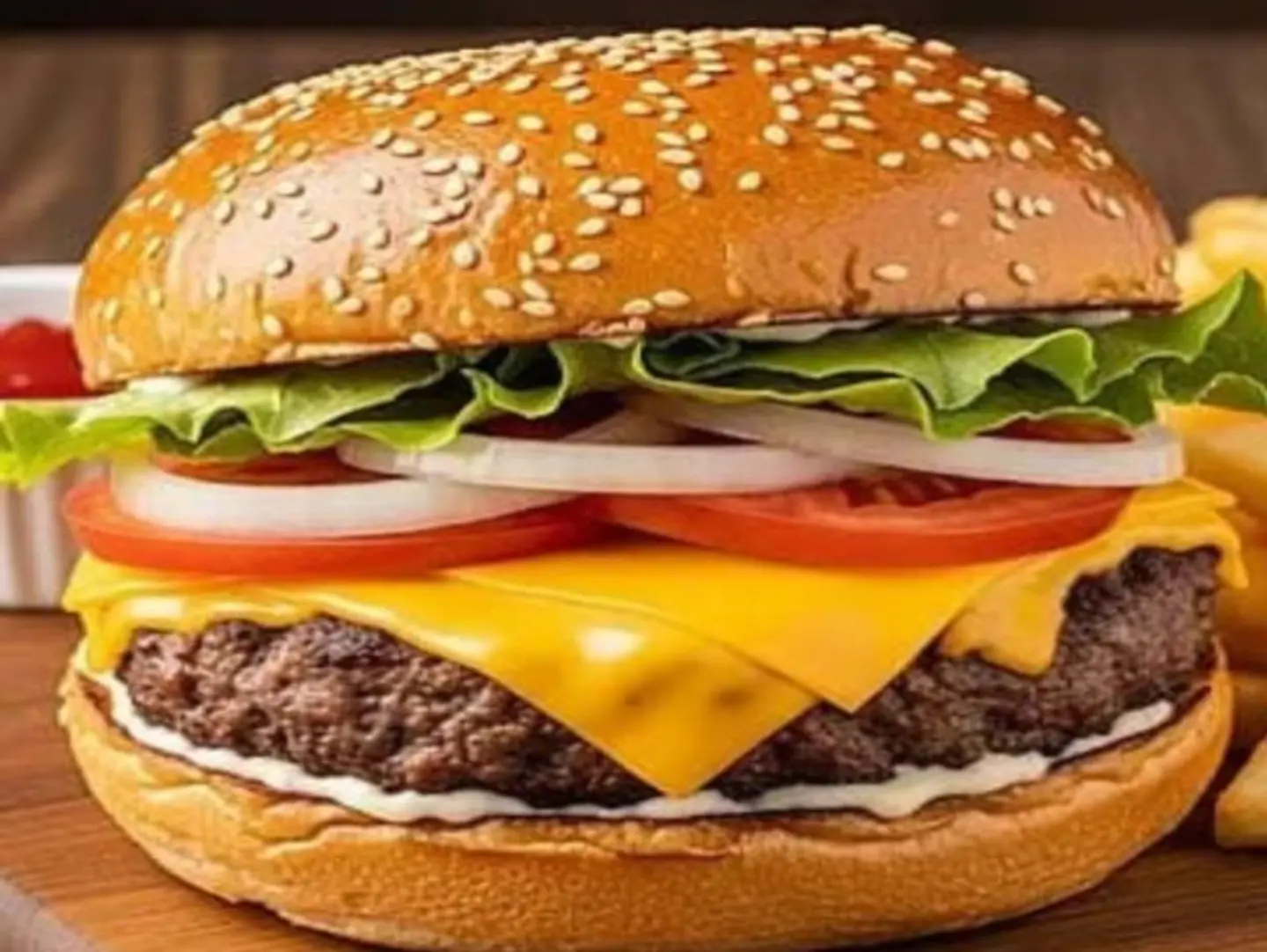 Meat Burger With Double Cheese
