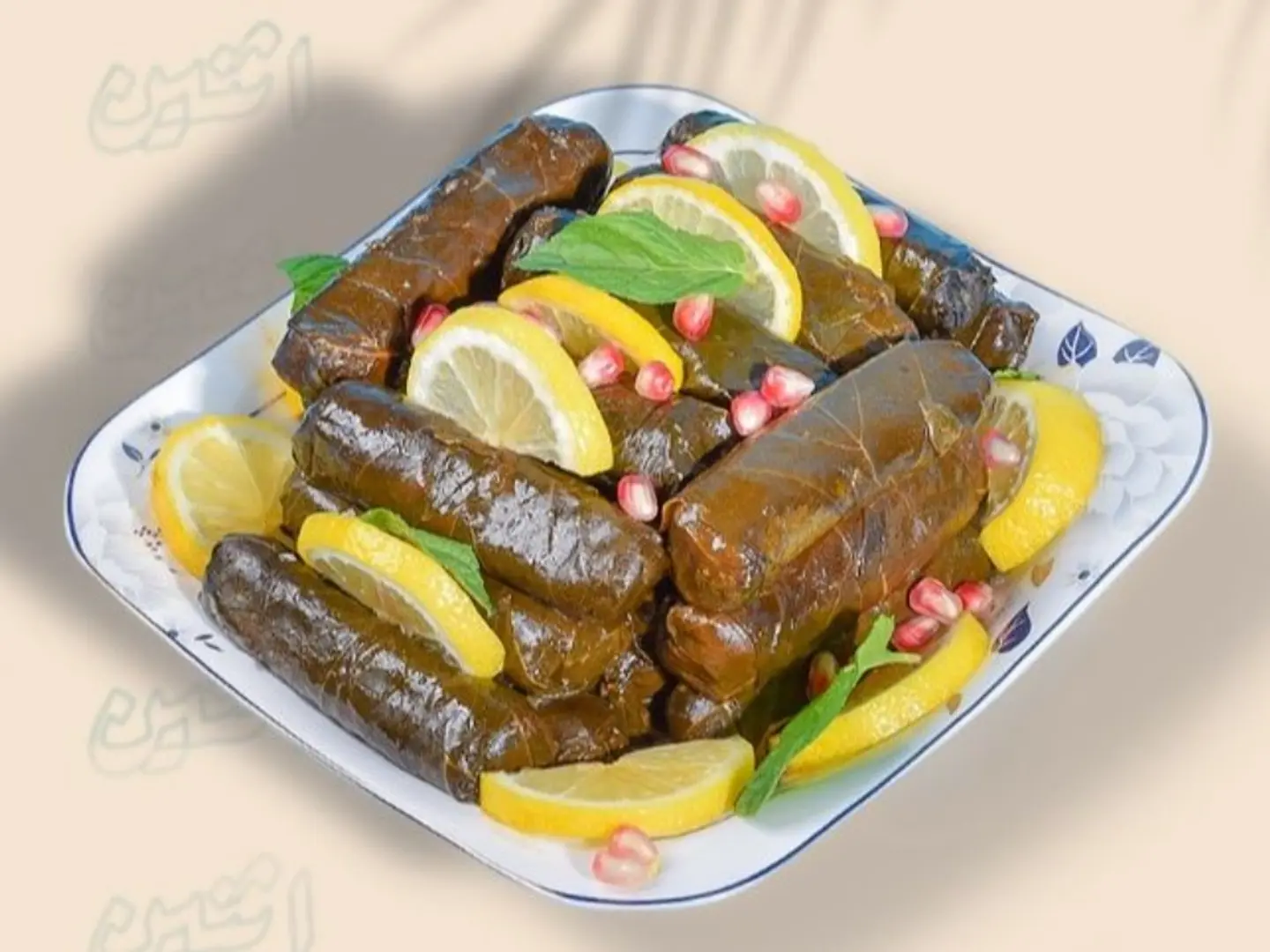 A Plate Of 50 Grape Leaves