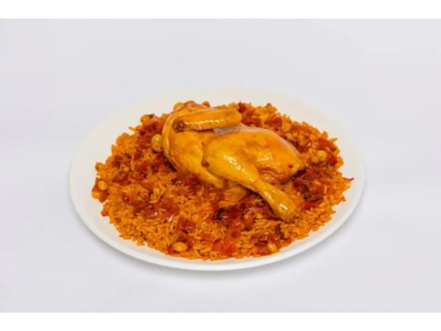 كبسة دجاج حبة بالأرز الامريكي