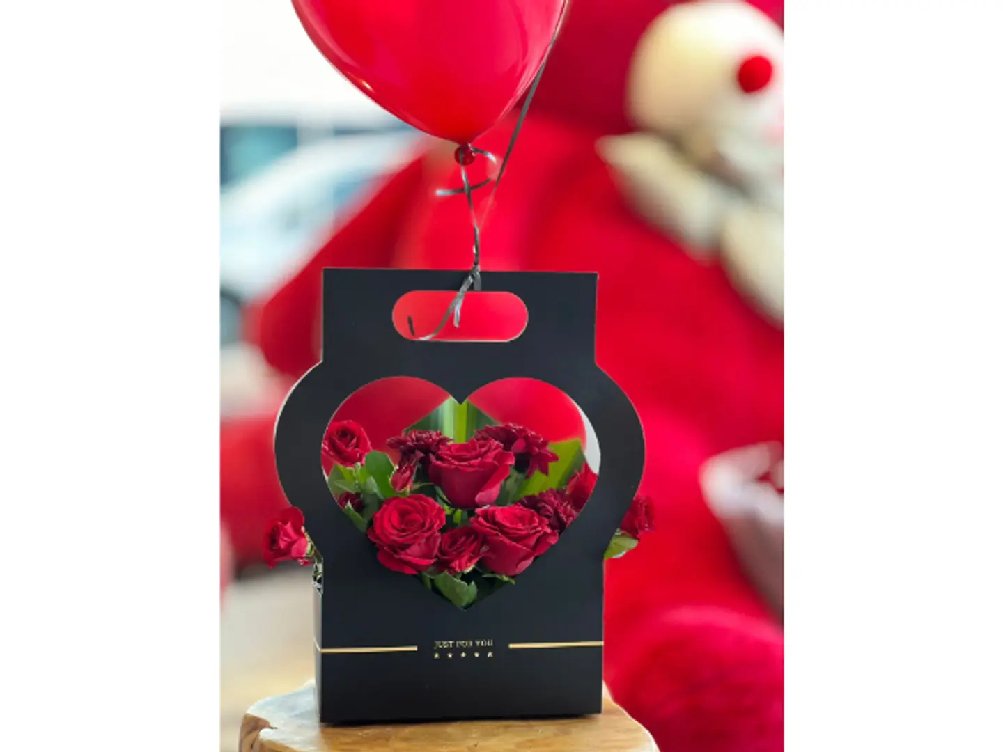 A Gift Bouquet Of Natural Red Roses
