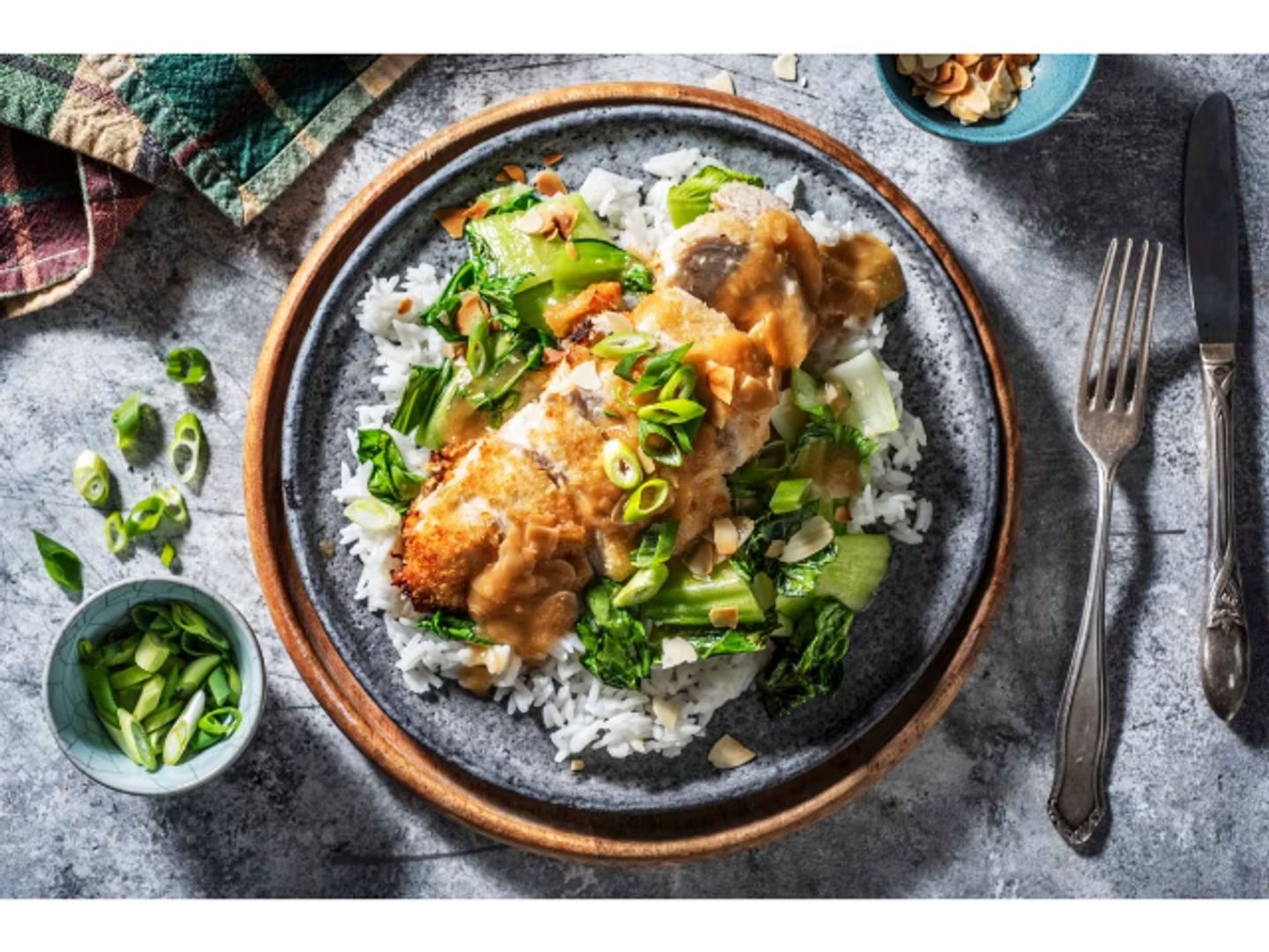 Chicken Almond With Rice