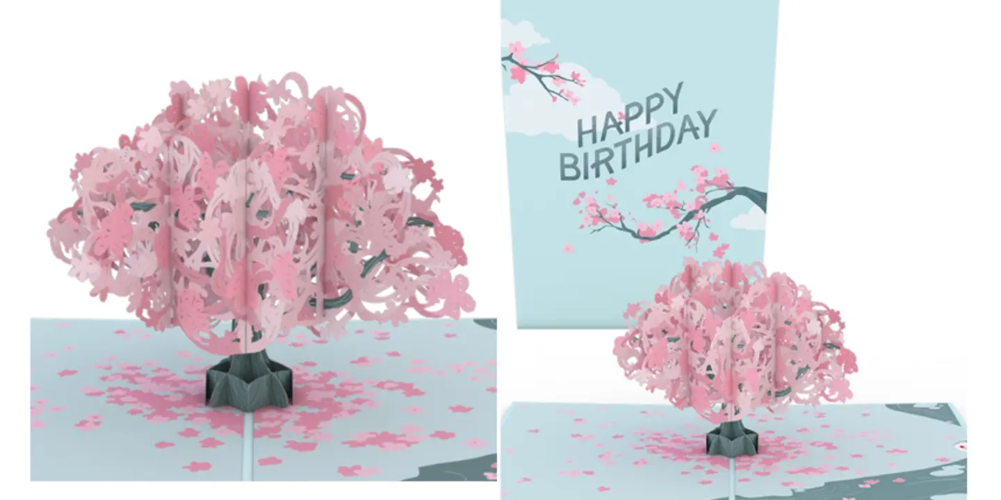 Cherry Blossom Birthday Card