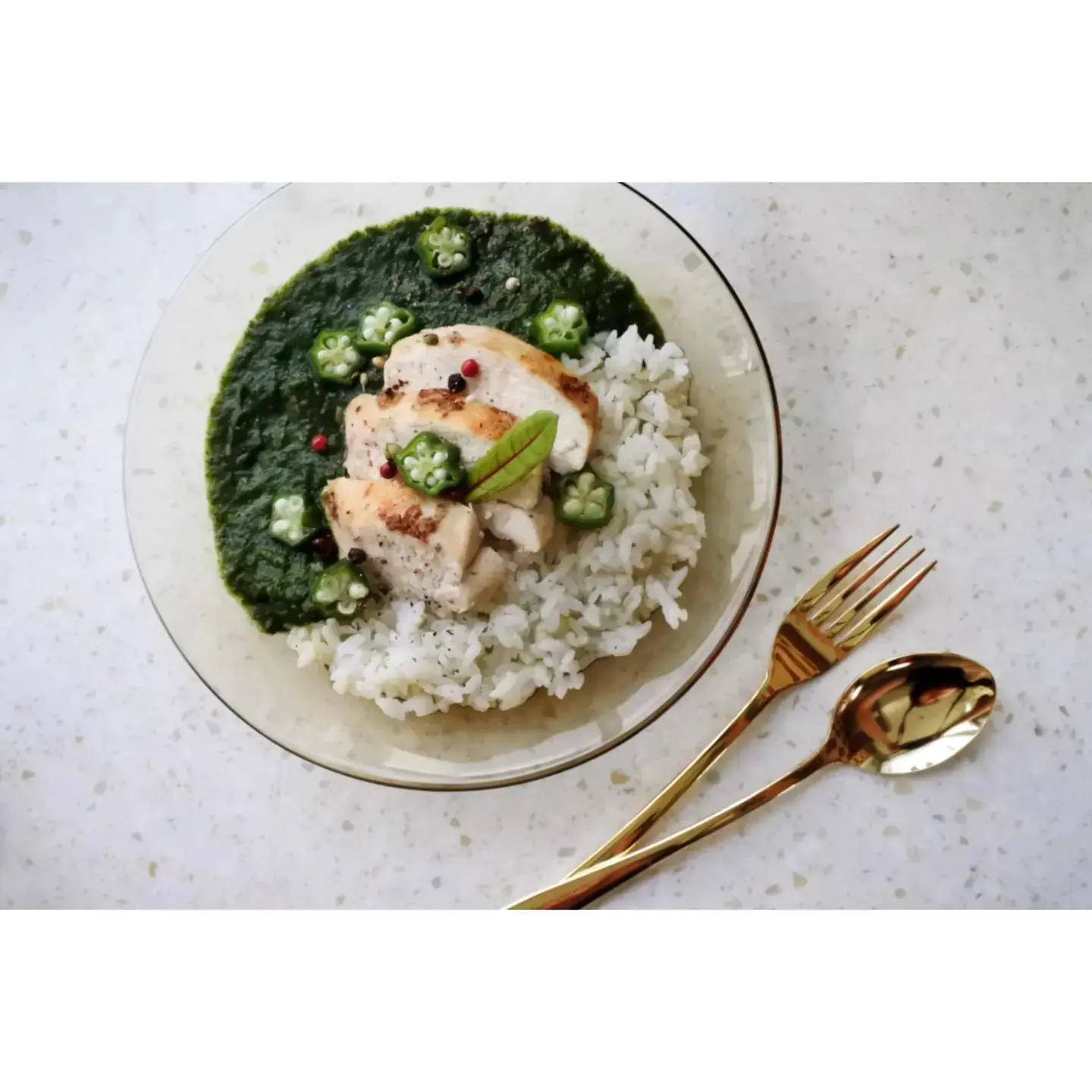 Chicken Meal , Molokhia , Rice