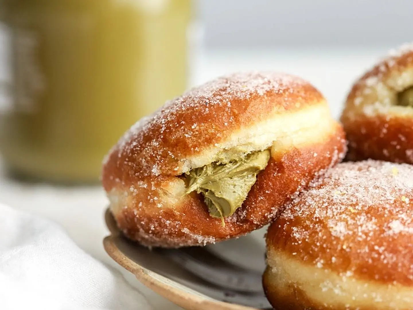 Pistachio Filled Donut