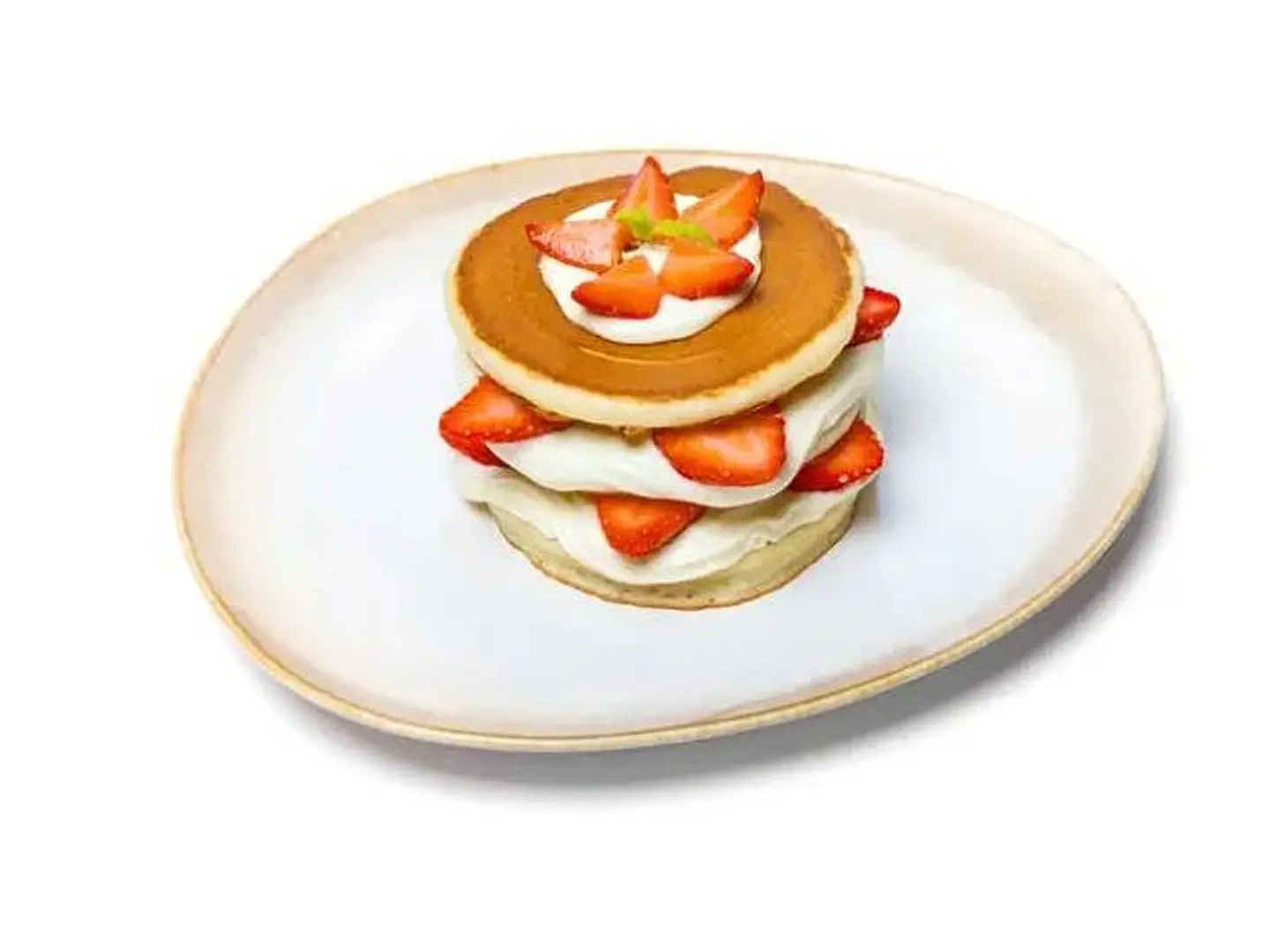 Strawberries And Cream Pancakes