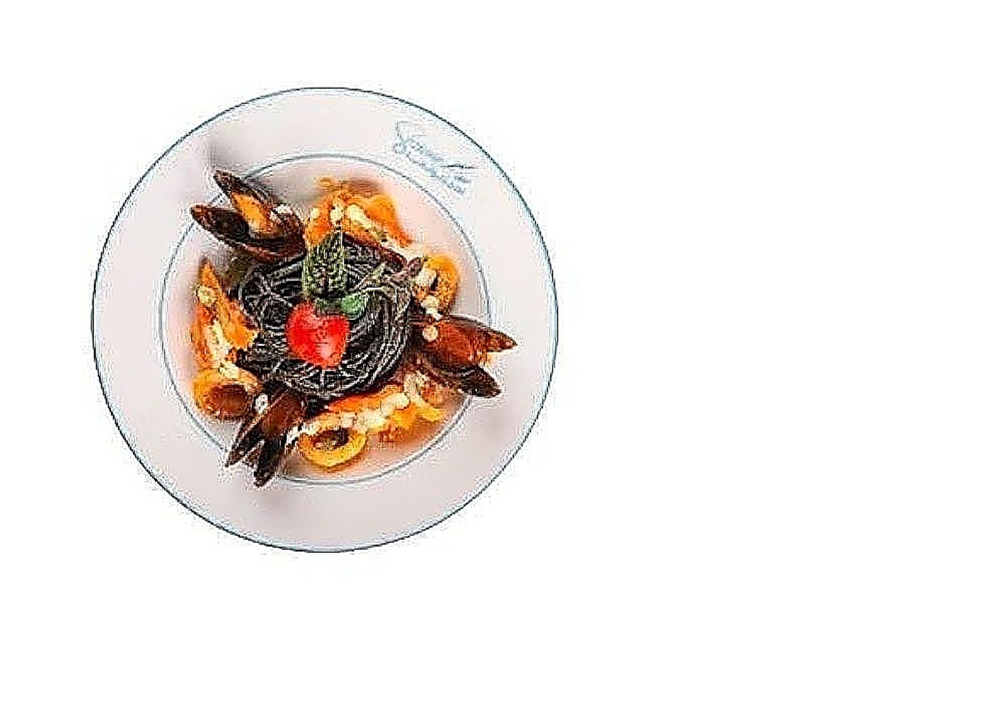 Black Spaghetti With Sea Food