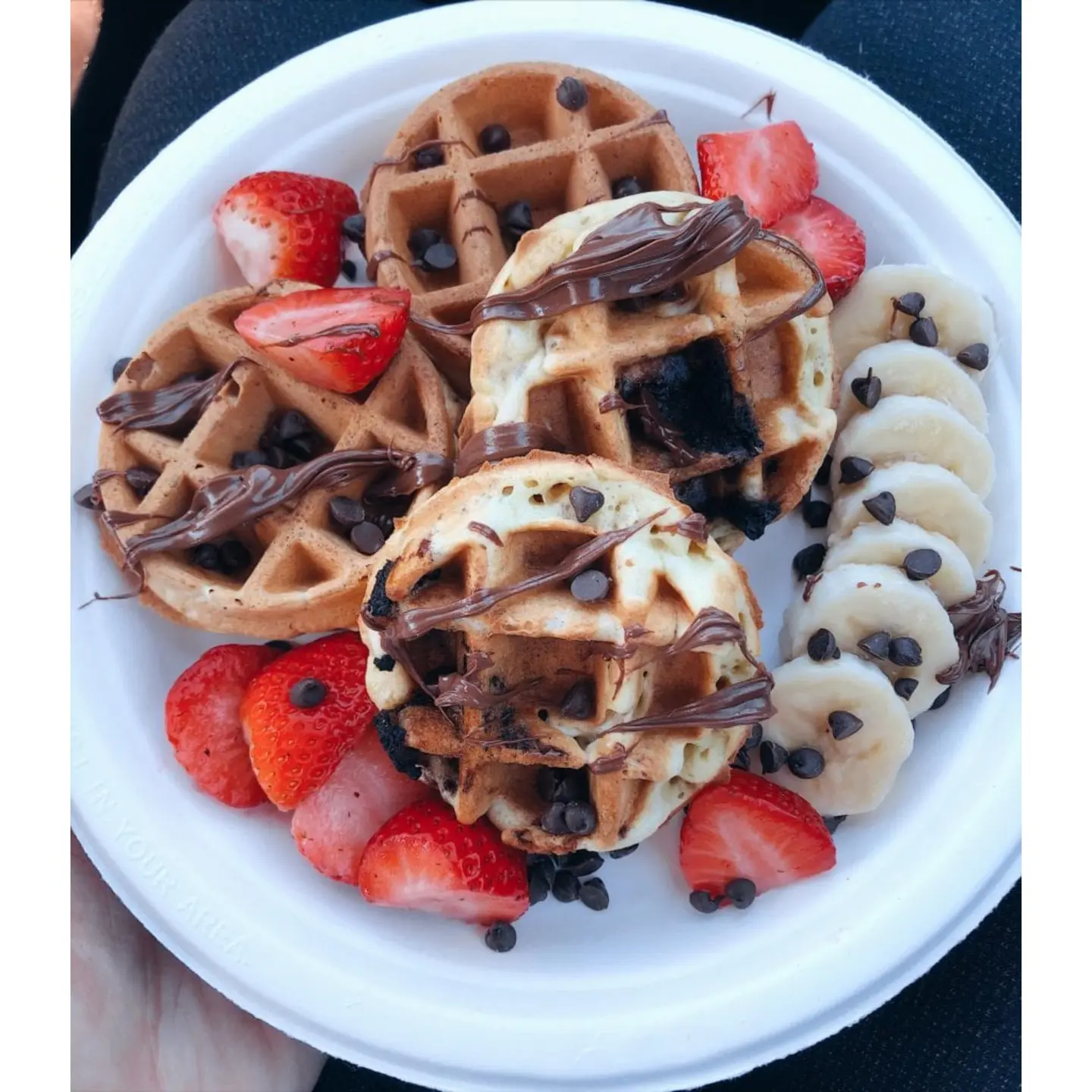 وافل شوكلاته بلجيكي فواكه