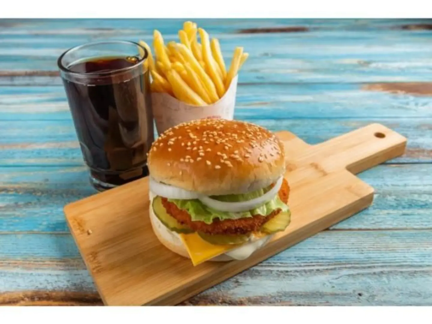 وجبة دجاج برجر