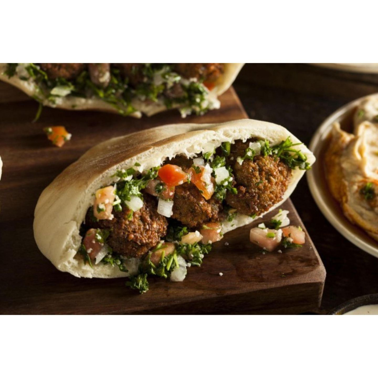 Shami Bread Falafel Sandwich