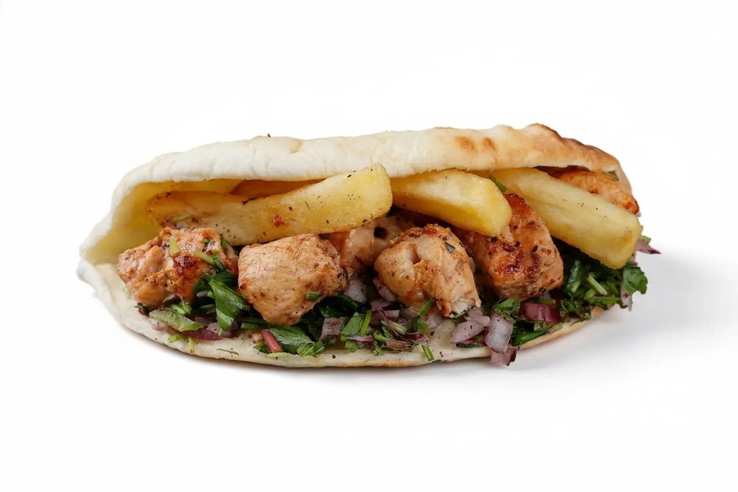 شيش طاووق بخبز صاج