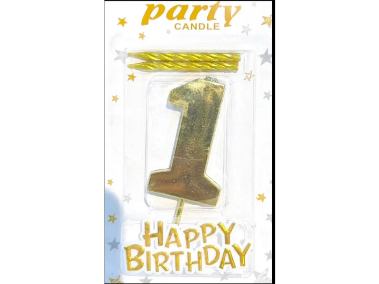 Gold Number Candle