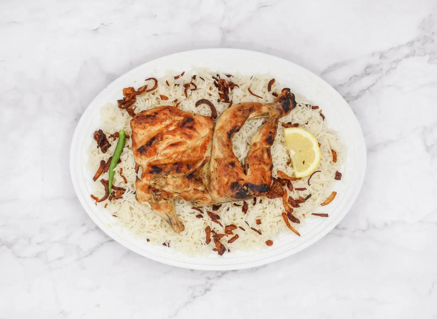 حبة دجاج مظبي أرز شعبي