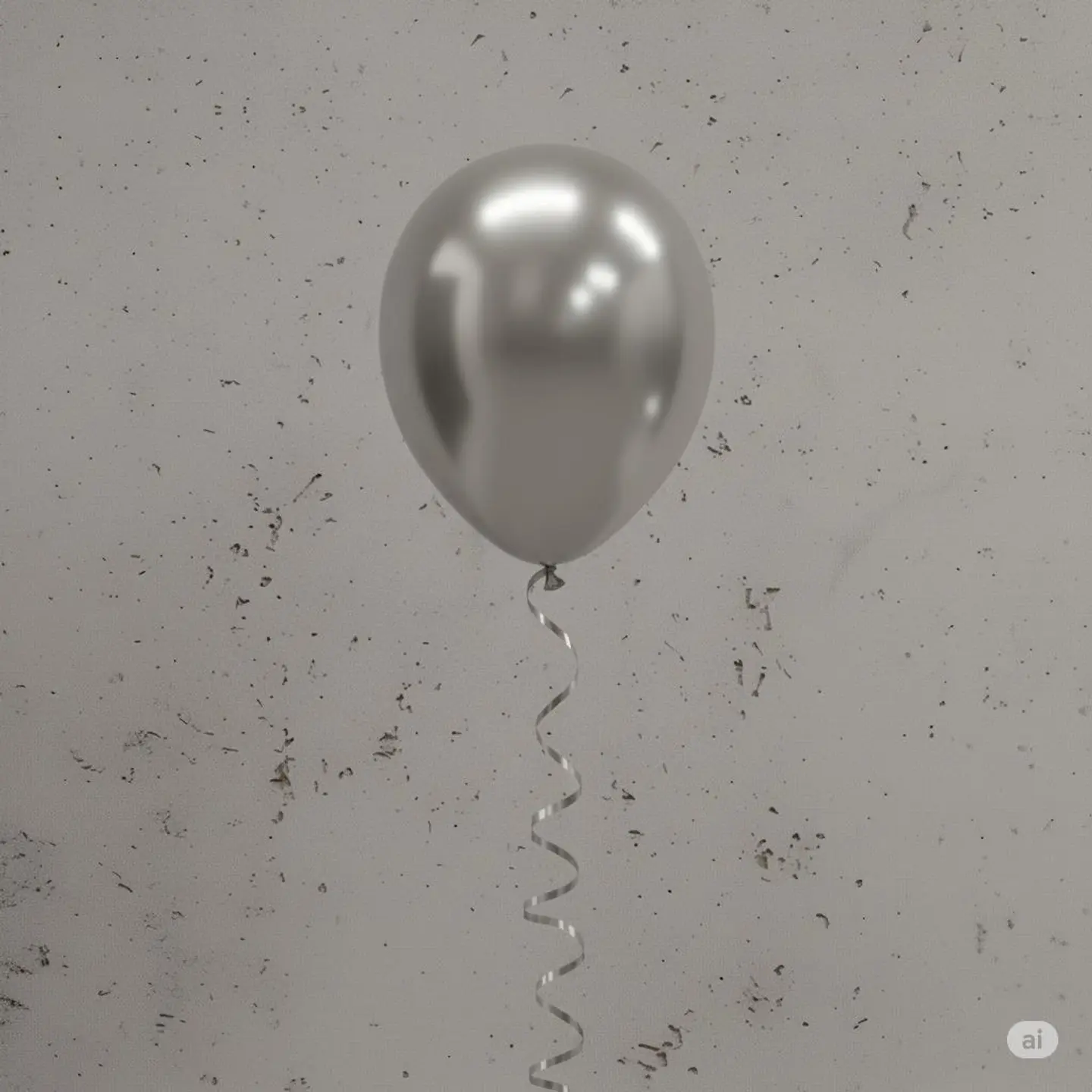Silver Helium Balloon
