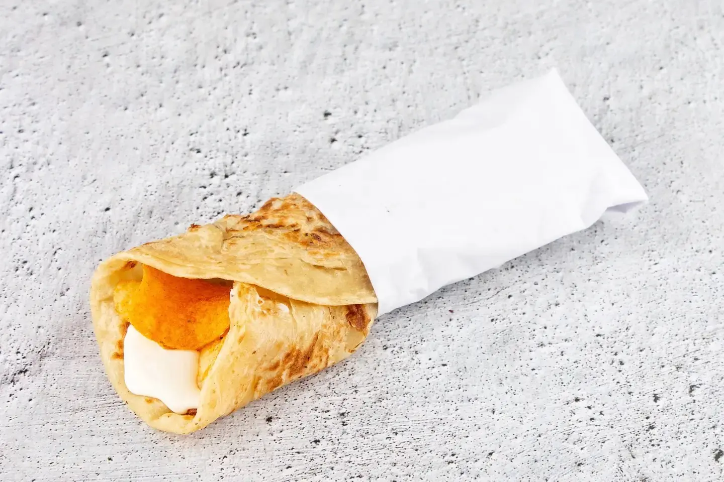 Chapati With Cheese And Chips