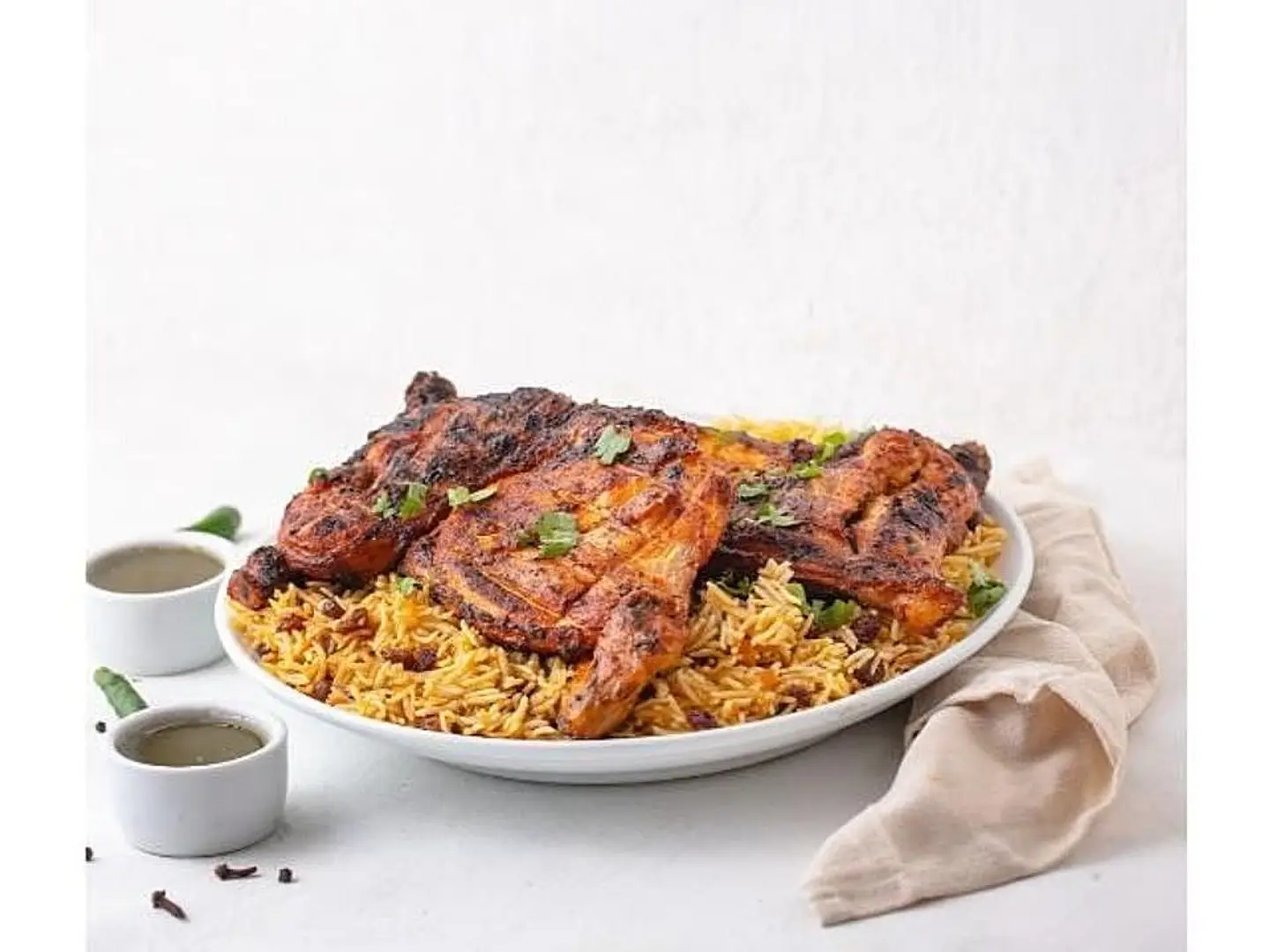 Whole Charcoal Chicken With Kashmiri Rice