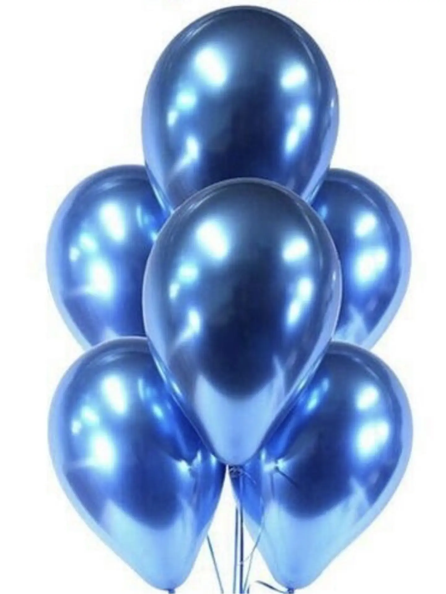 Chrome Blue Balloons
